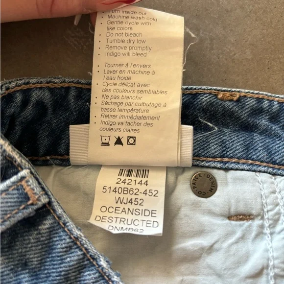 Paige Sarah Longline Denim Shorts oceanside destroyed - Picture 4 of 7